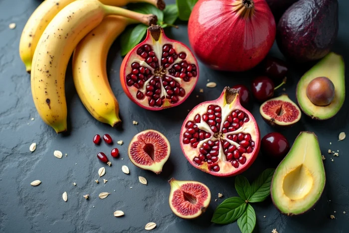 Composition de fruits riches en nutriments pour la prise de masse musculaire sur ardoise
